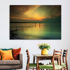 Lake Garda Sunset Pier Wall Art