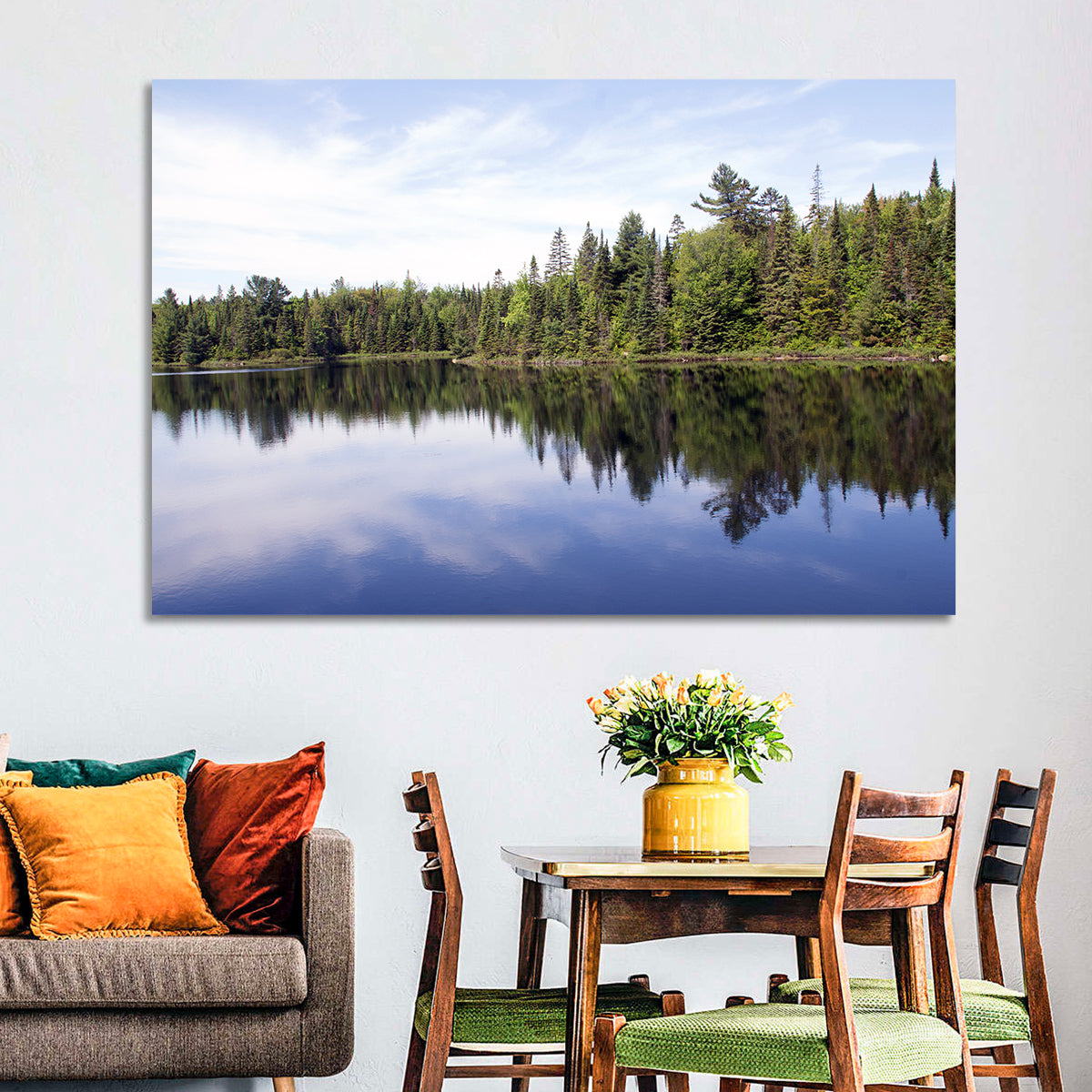 Peck Lake Shoreline Reflection Wall Art