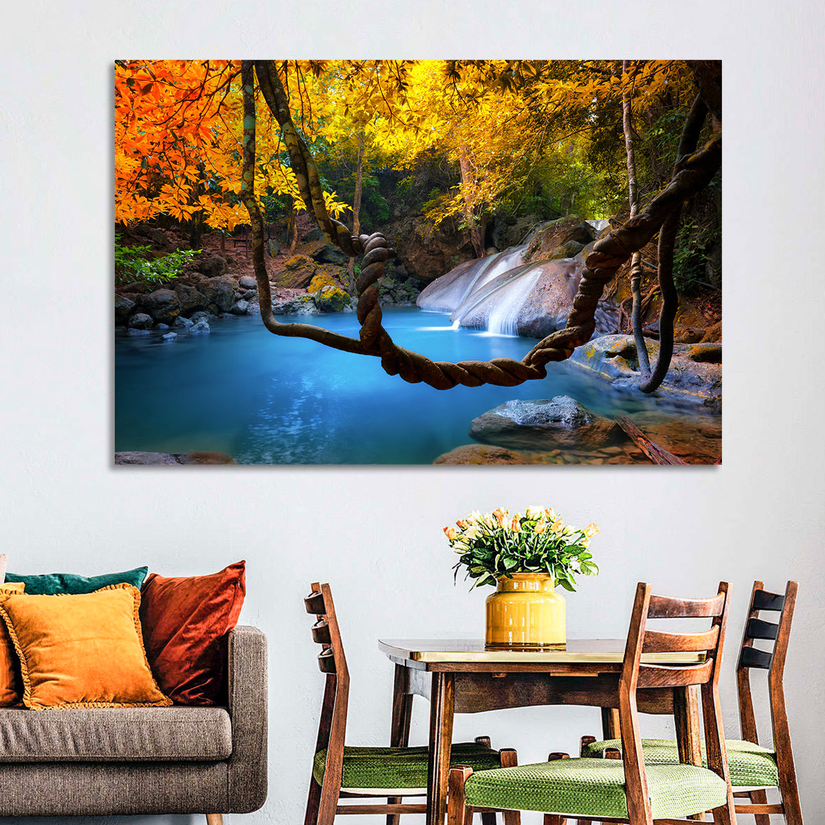 Erawan Waterfall Pool, Kanchanaburi Wall Art in a room, landscape