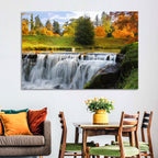 Autumn Forest Waterfall Wall Art