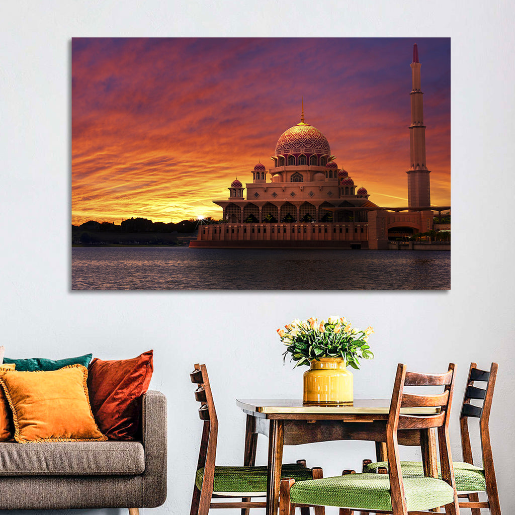 Putra Mosque at Sunset Wall Art