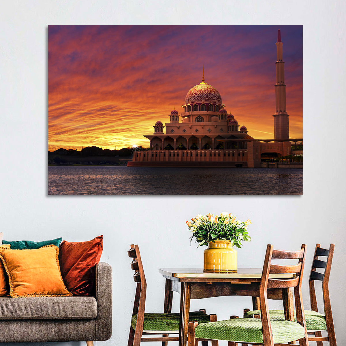 Putra Mosque at Sunset Wall Art