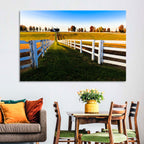 Kentucky Horse Farm at Golden Hour Wall Art
