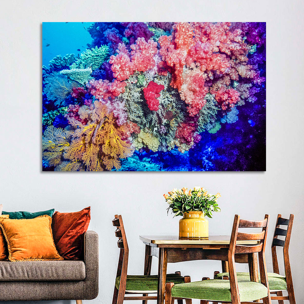 Vibrant Coral Reef Wall Art