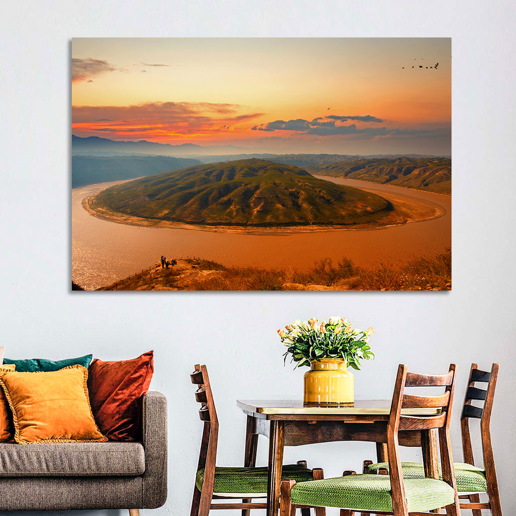 Yellow River Qianshan Bend Wall Art