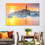Rovinj Harbor at Sunset Wall Art