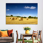 Late Summer Straw Bales Wall Art