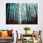 Misty Pine Forest Wall Art