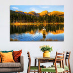 Sunrise Fishing at Sprague Lake Wall Art