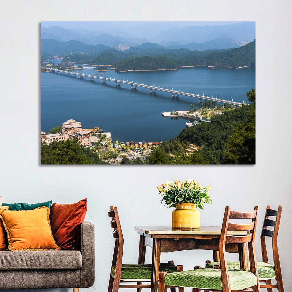 Qiandao Lake Bridge View Wall Art