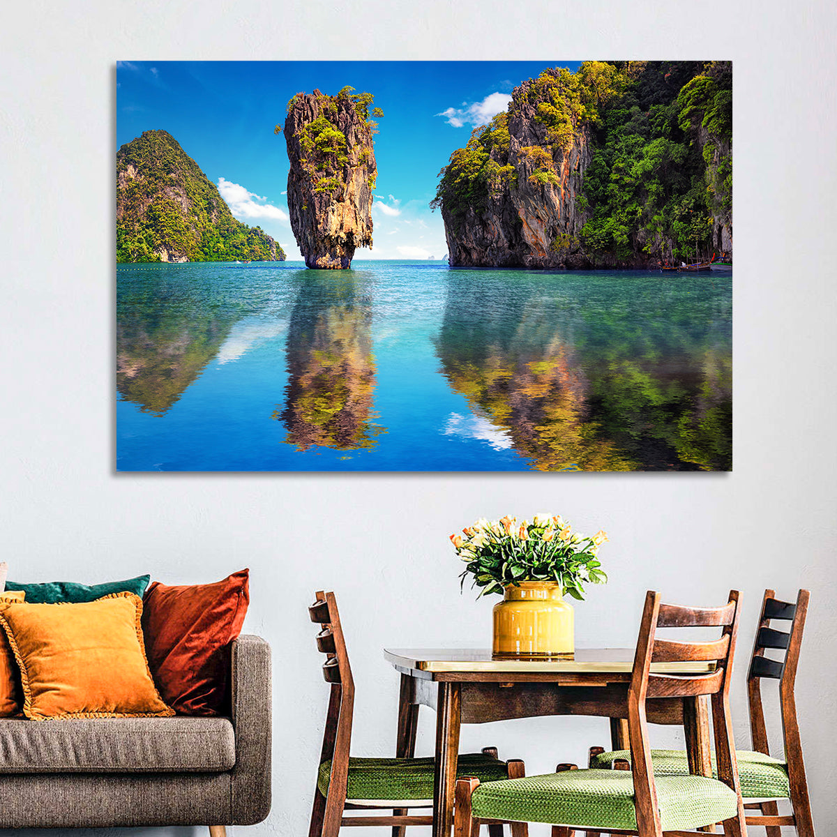 Ko Tapu Limestone Stack, Phang Nga Wall Art in a room, landscape