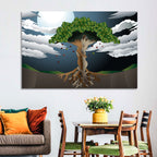 Moonlit Lovers Tree Wall Art