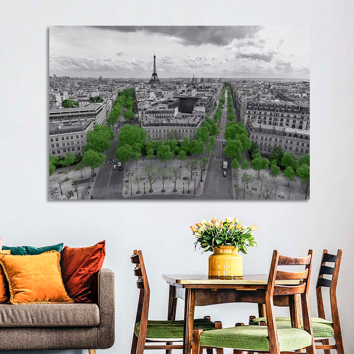 Champs Elysees, Paris Wall Art in a room, landscape