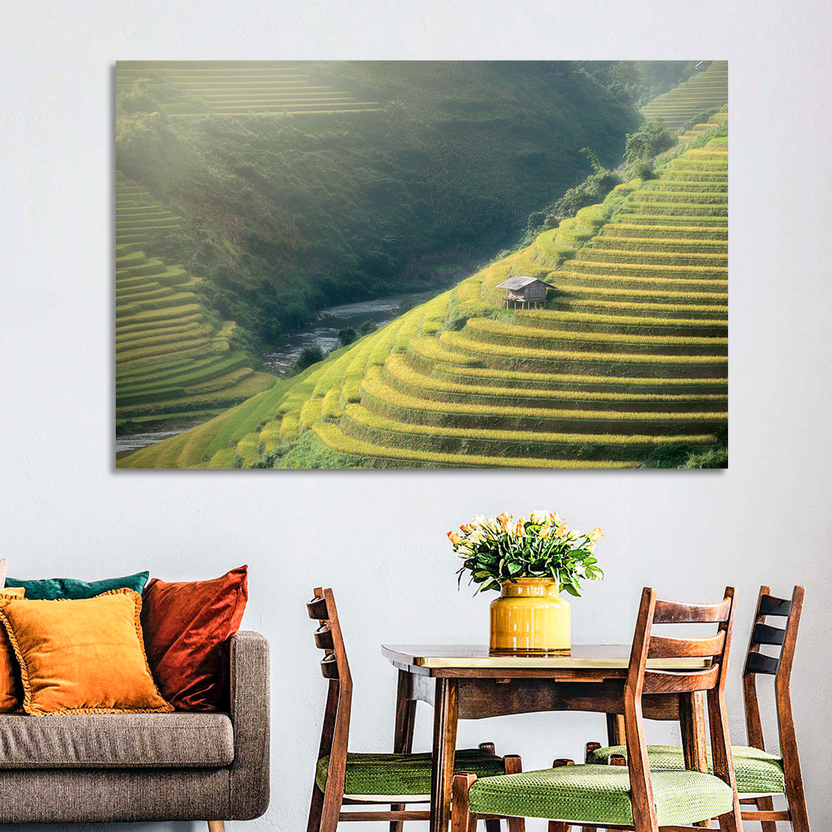 Golden Rice Terraces Wall Art