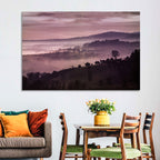 Misty Lavender Hills Wall Art