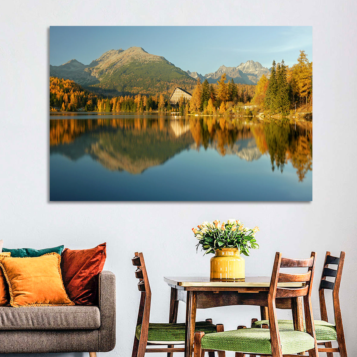 Štrbské Pleso Lake, High Tatras Wall Art in a room, landscape