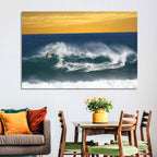 Windsurfer at Golden Wave Wall Art