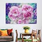 Springtime Pink Rose Cluster Wall Art
