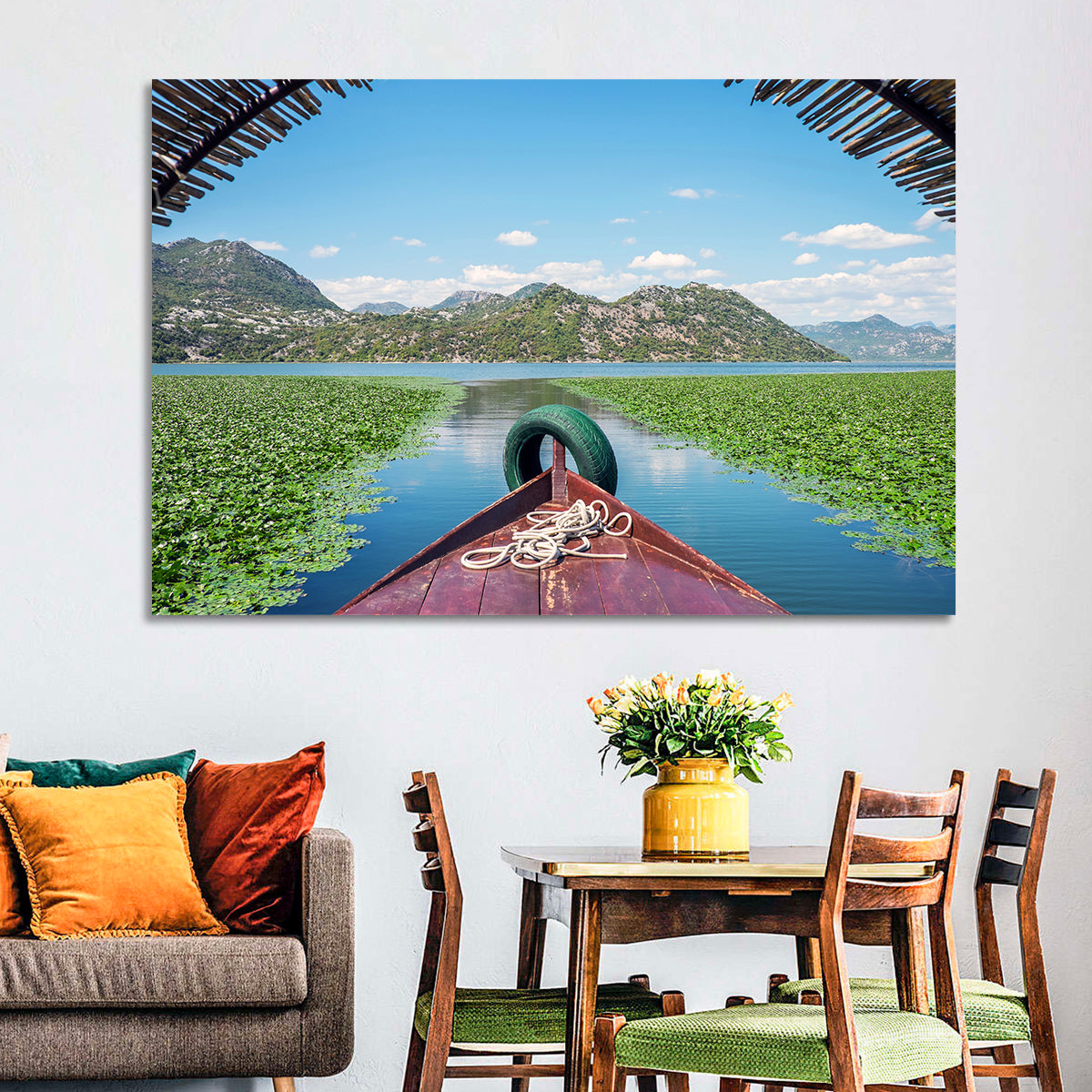 Bow of a Boat at Shkodra Lake Wall Art