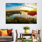 Lake Wylie Golden Sunset Wall Art