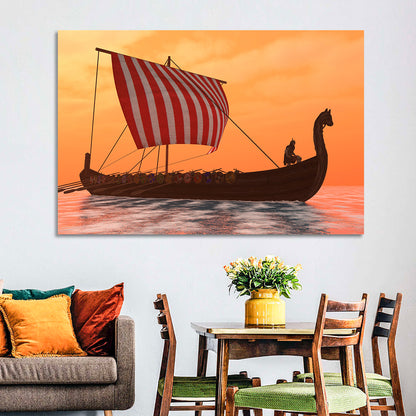 Viking Longboat Wall Art