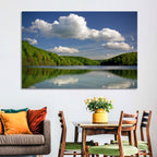 Plitvice Forest Lake Scene Wall Art