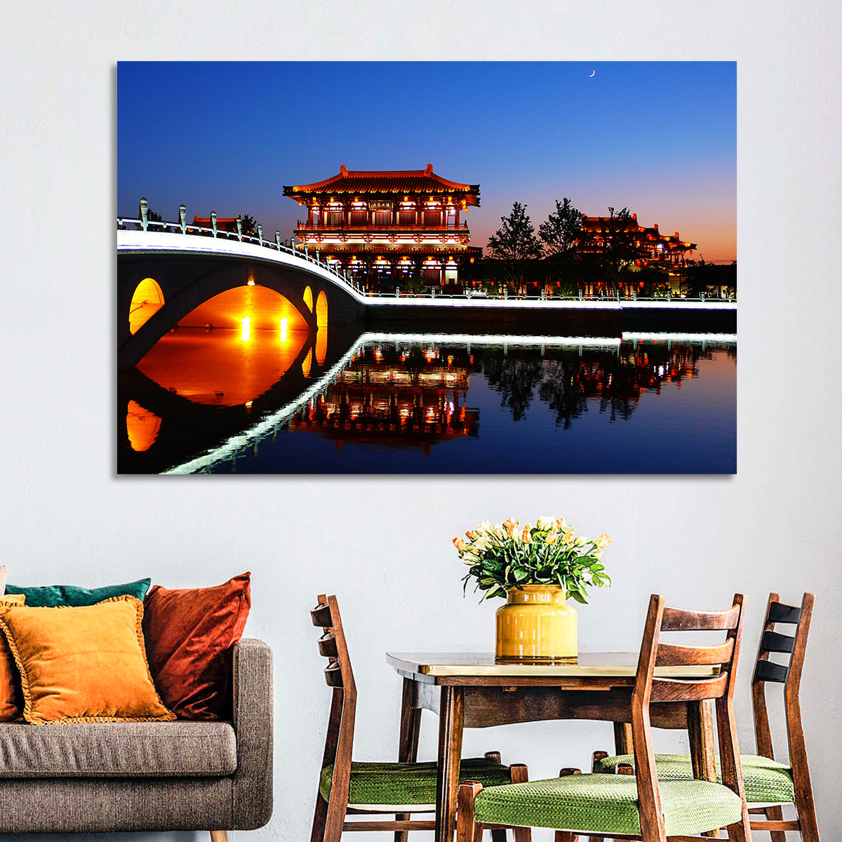 Tang Paradise Nightscape Wall Art