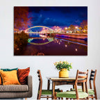 Lovers Bridge Nightscape Wall Art