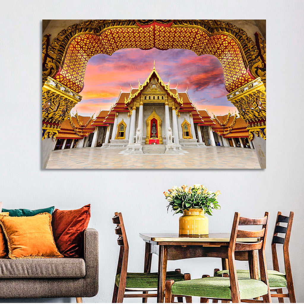 Marble Temple at Sunset Wall Art