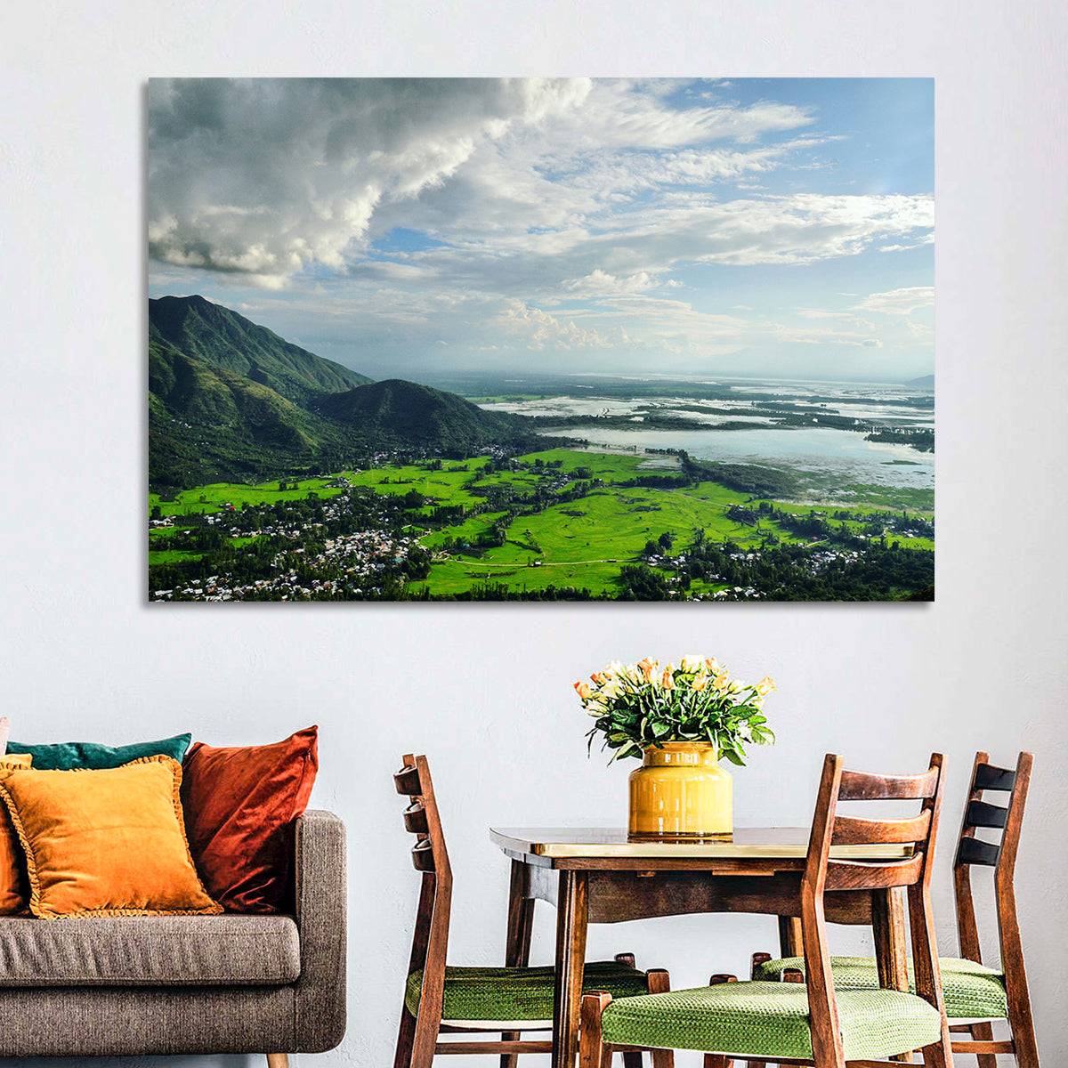 Wular Lake Wall Art in a room, landscape