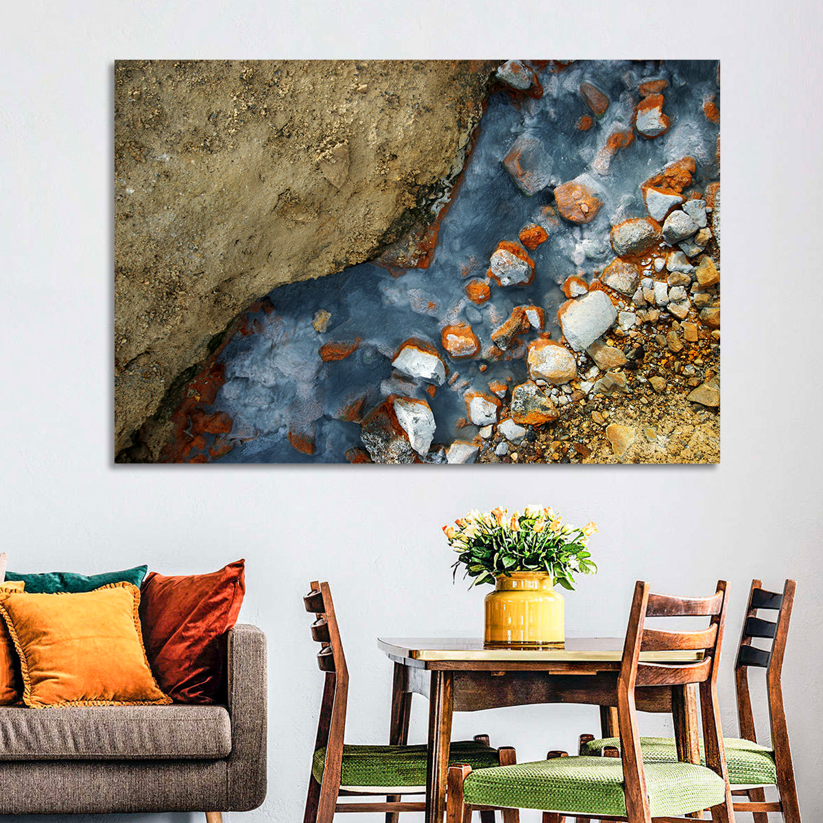 Milky Blue Geothermal Creek Wall Art