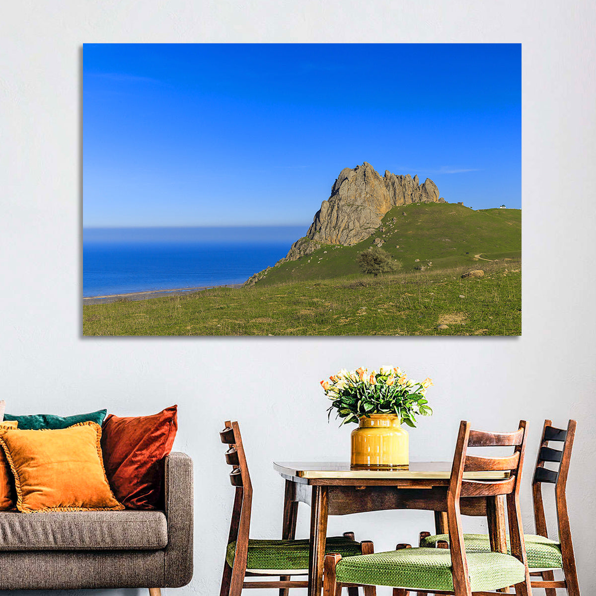 Beshbarmak Mountain Wall Art in a room, landscape