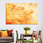 Golden Waving Cloth Abstract Wall Art