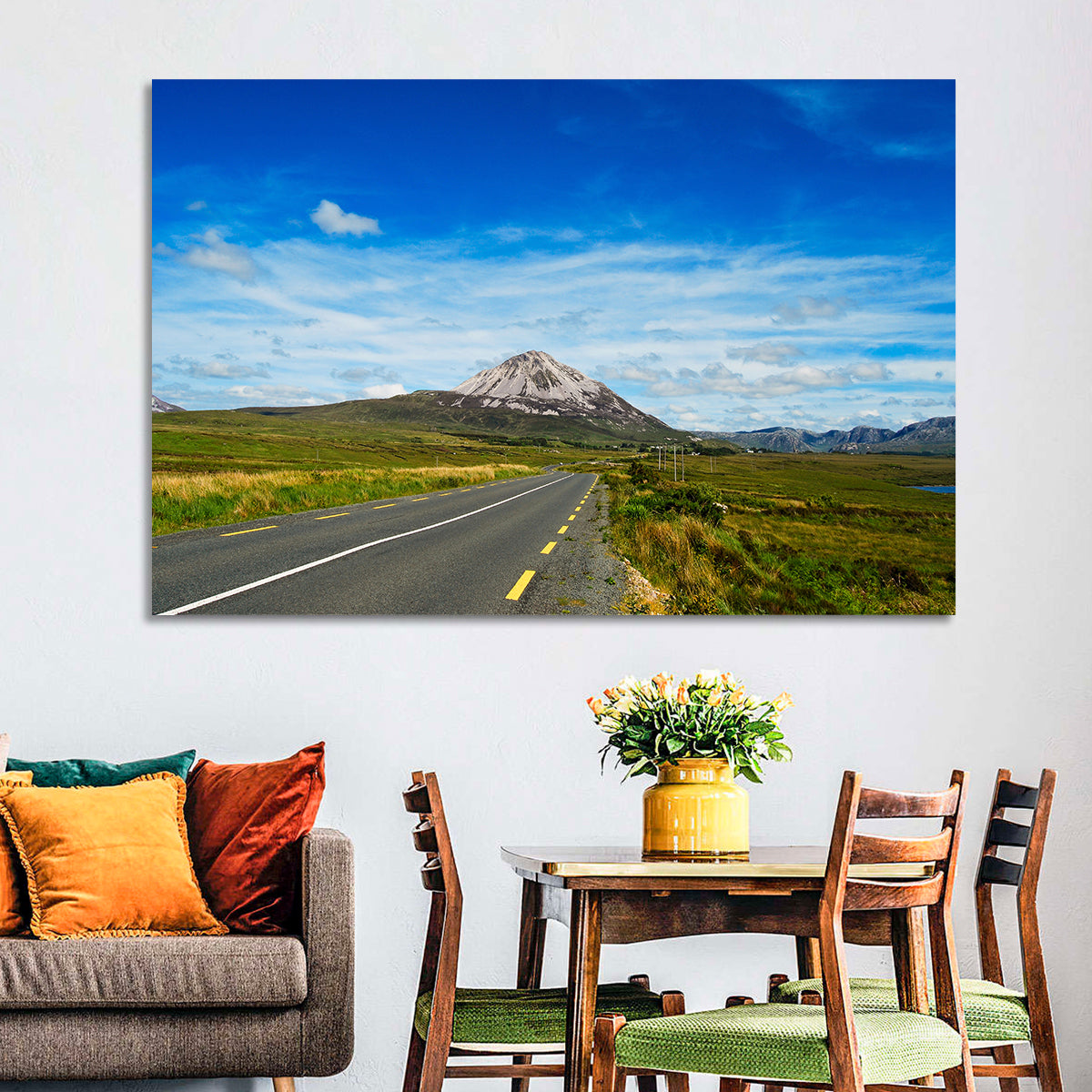 Mount Errigal Road Wall Art in a room, landscape