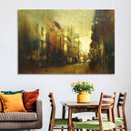 Golden Hour Urban Street Wall Art