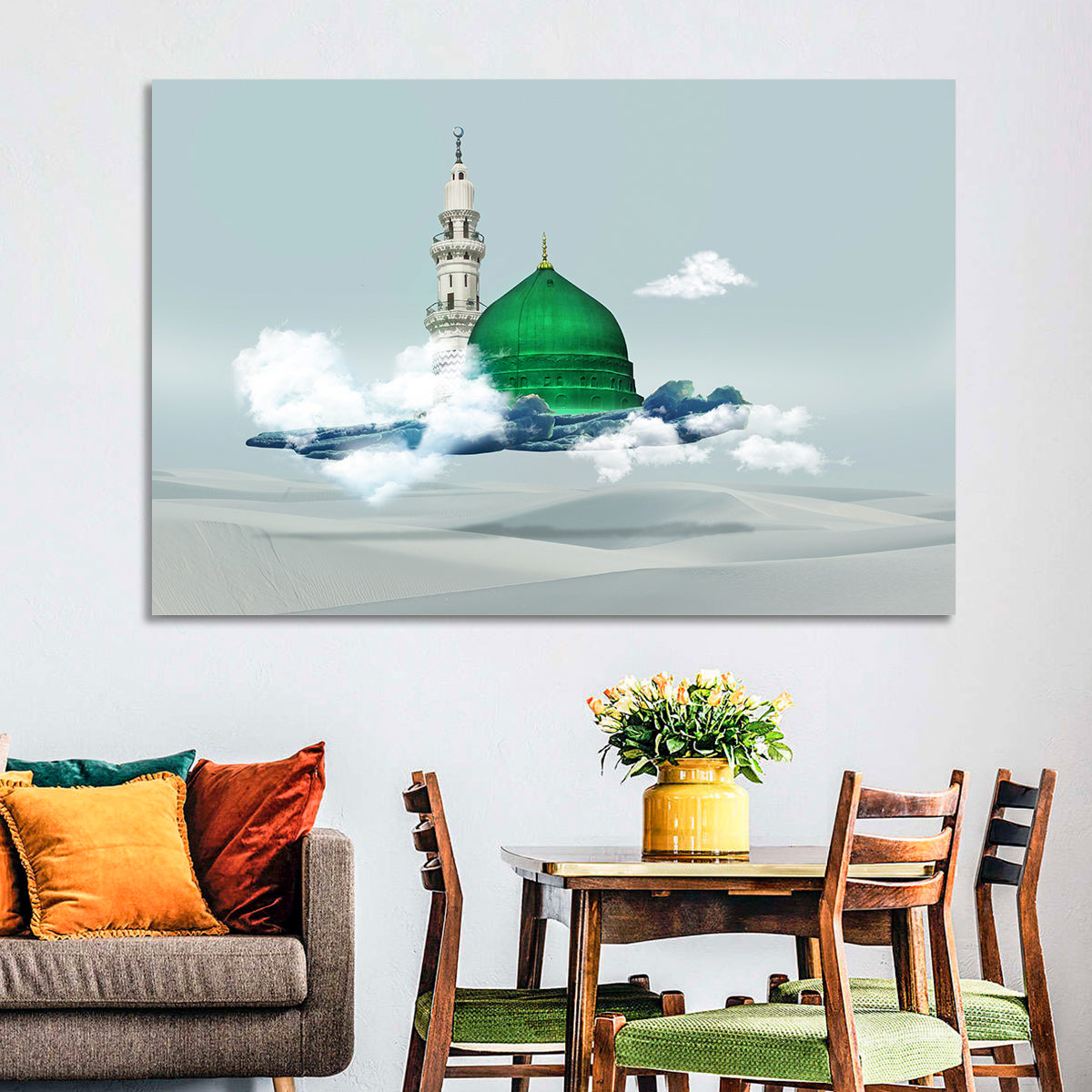 Green Dome of Al-masjid An-nabawi Wall Art
