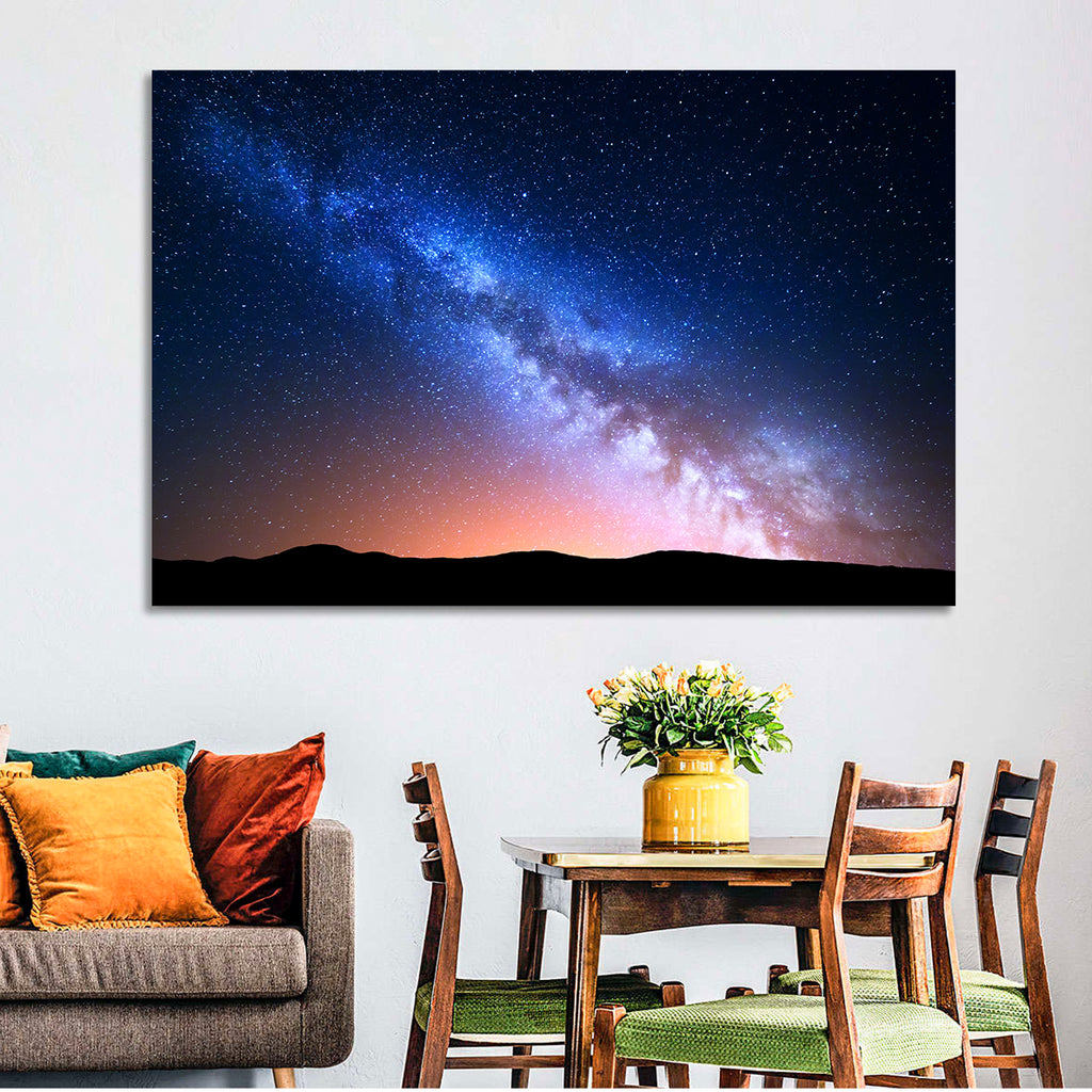 Milky Way Over Silhouetted Hills Wall Art
