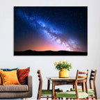Milky Way Over Silhouetted Hills Wall Art