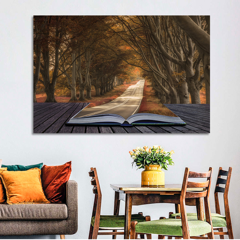 Surreal Book Pathway Wall Art