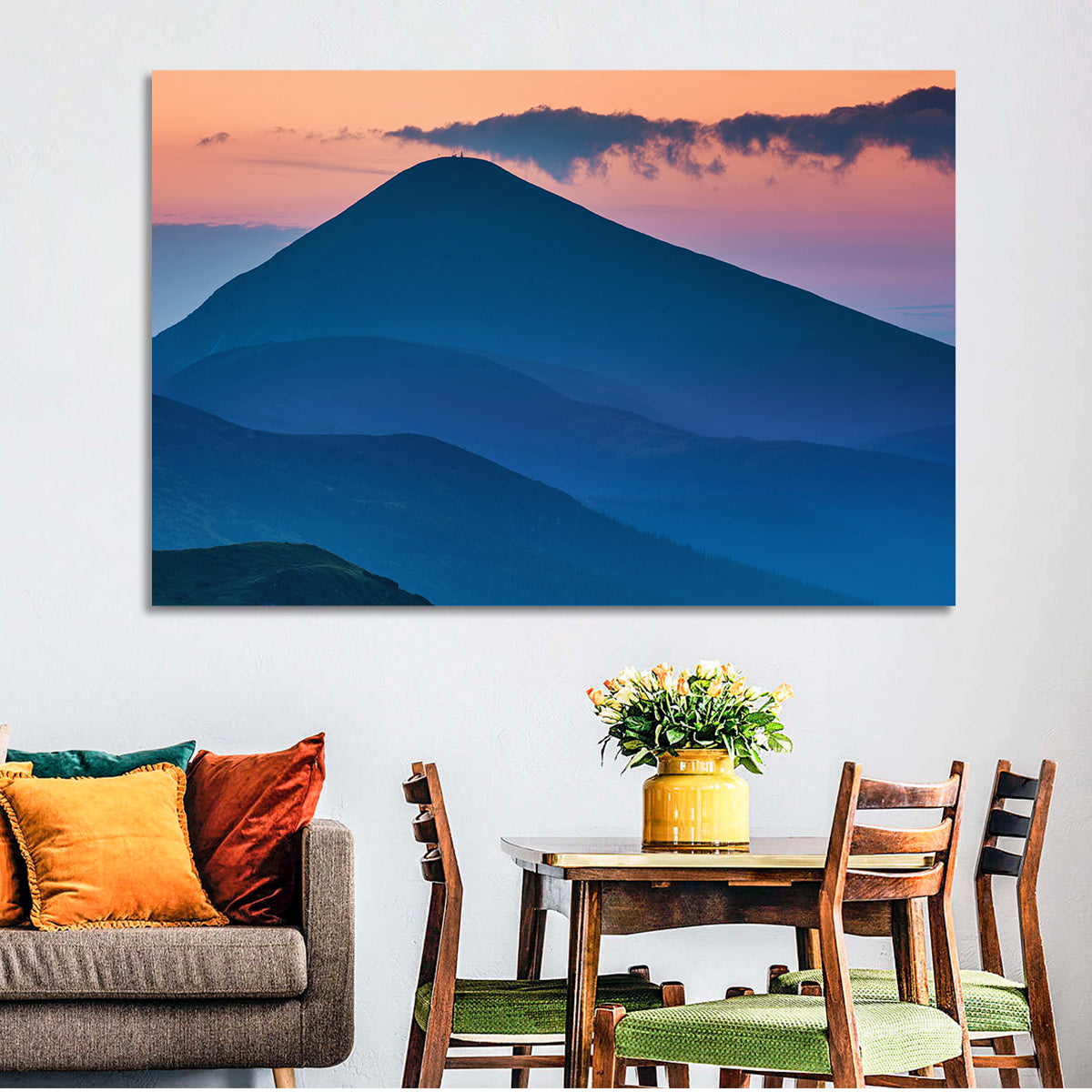 Twilight Mountain Range Wall Art