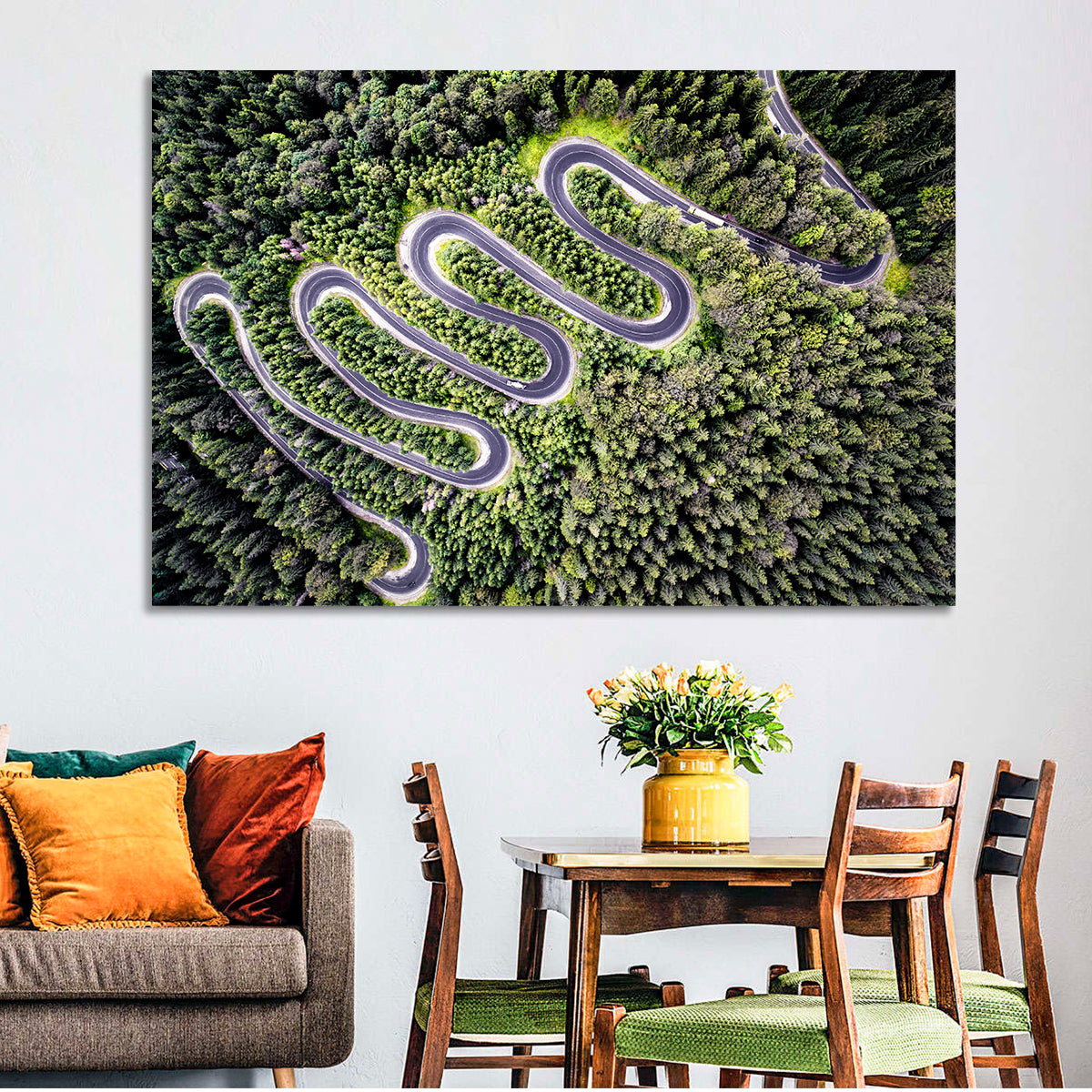 Serpentine Mountain Road Wall Art