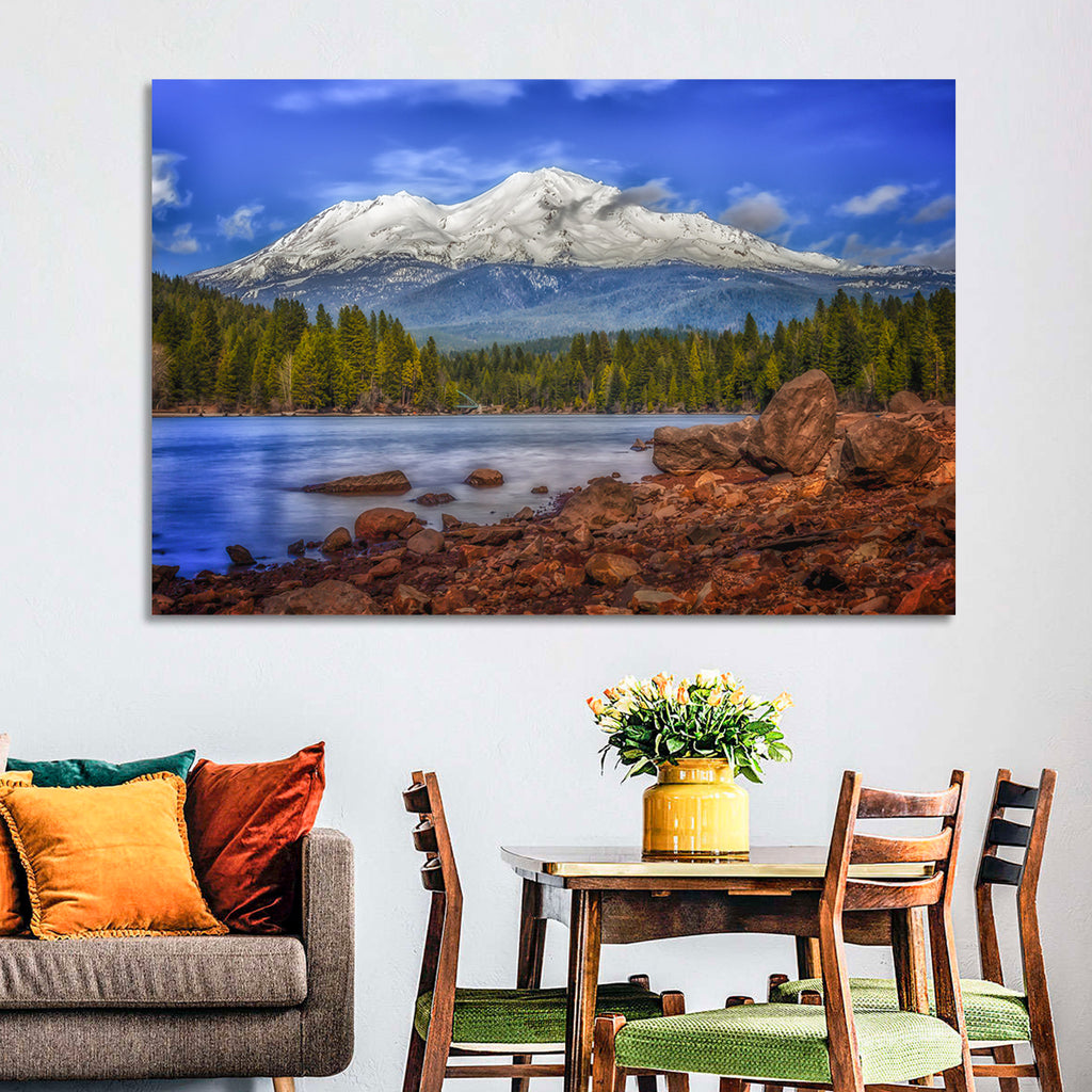 Mount Shasta Over Lake Siskiyou Wall Art