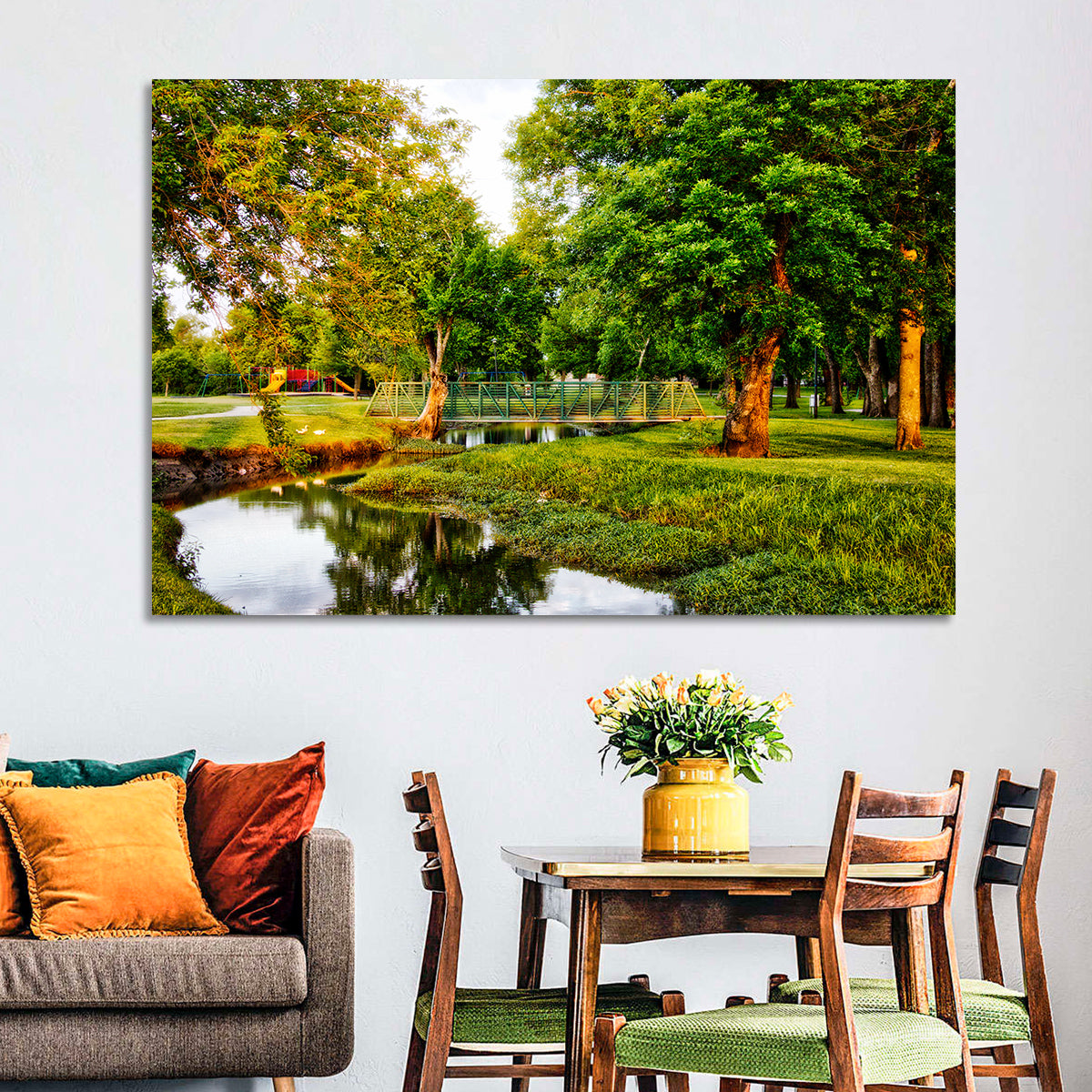 Centennial Park Owasso Wall Art in a room, landscape