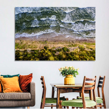 Aerial Sea Waves Wall Art