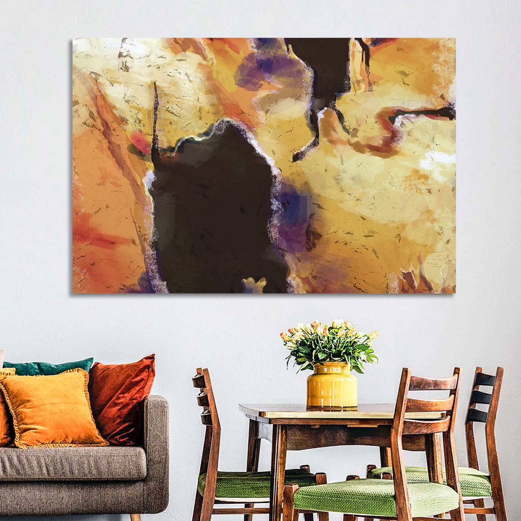 Merging Continents Textured Abstract Wall Art