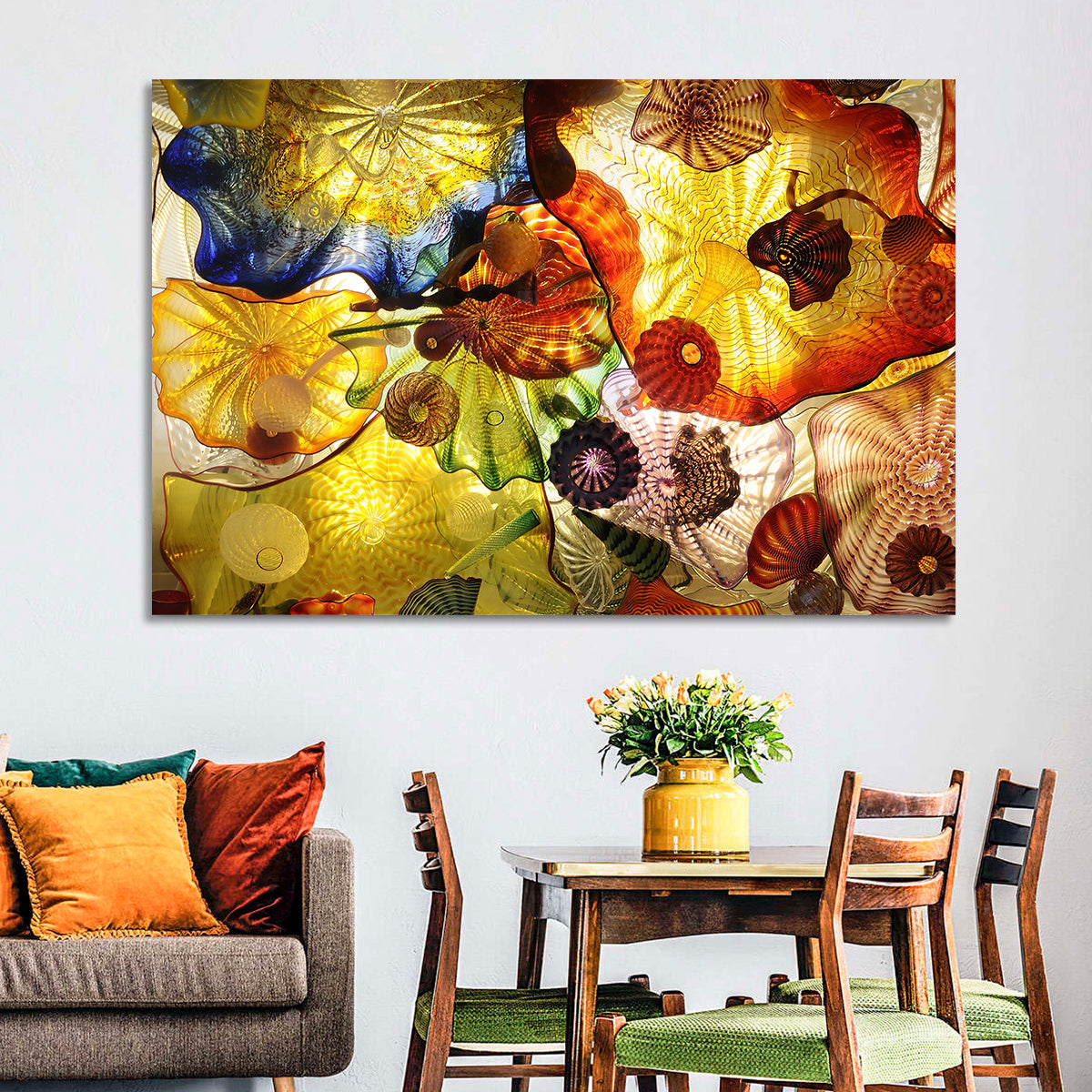 Kaleidoscopic Glass Ceiling Abstract Wall Art