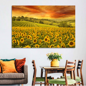 Sunflowers Fieldscape Wall Art