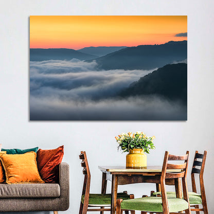 Foggy Mountains West Virginia Wall Art