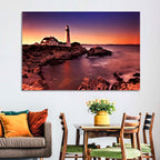 Portland Head Light at Dusk Wall Art