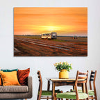 Indiana Farm Field at Golden Hour Wall Art